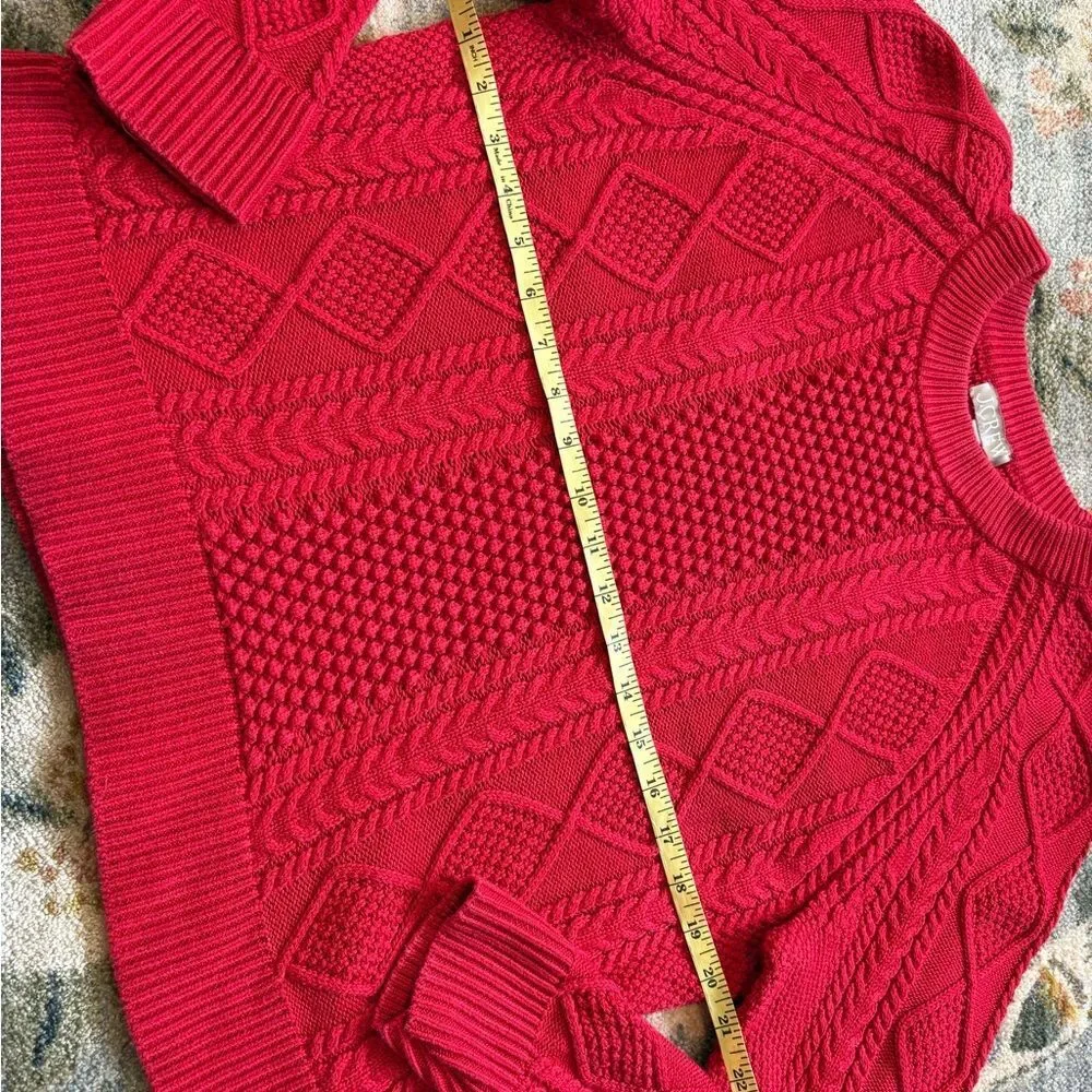 J. Crew Cable knit Crewneck Sweater Size Medium